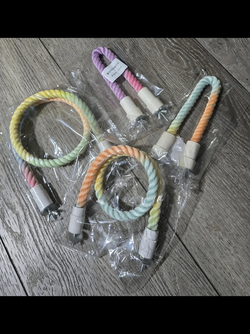 4Pcs Rope Perches for Bird Cages, Bendable Climbing Rope Cage Accessory Toy